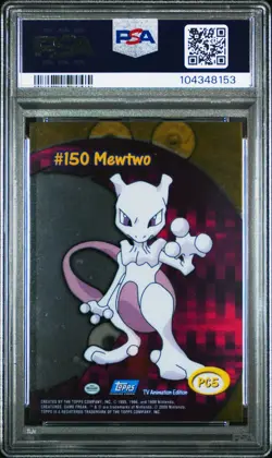 PSA 9 Mint 2000 Topps Pokemon Mewtwo TV Animation Clear Cards #PC5 - Image 2