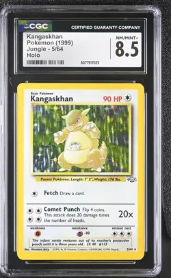 CGC 8.5 Kangaskhan 1999 Jungle 5/64 Holo Pokemon Card - Image 1