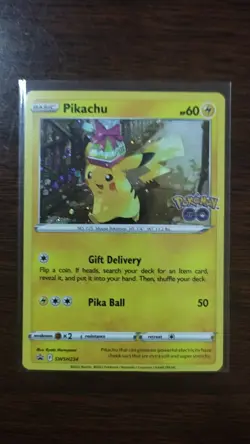 Pikachu SWSH234 Pokemon Go Tins Cosmos Black Star Promo Holo Card - Image 1