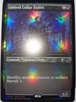 Umbral Collar Zealot FOIL PROMO- EOE NM MTG Special Limited Promo Dark frame. - Image 1