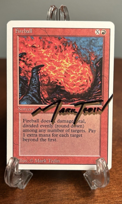 Fireball MTG Revised Shadow Signed Mark Tedin Artist Proof AP NM - Image 1