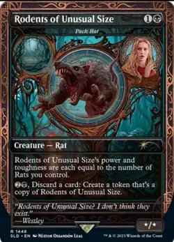 Rodents of Unusual Size - Pack Rat -Foil NM English MTG Secret Lair - Image 1