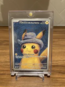 Pokemon Pikachu Black Star Promo SVP085 with Grey Felt Hat (Van Gogh) - Image 1