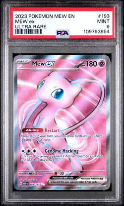 2023 POKEMON MEW EN-151 ULTRA RARE #193 MEW EX PSA 9 - Image 1