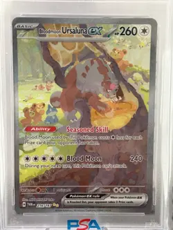 Pokemon TCG Bloodmoon Ursaluna EX Bloodmoon TwilightMasquerade 216/167 SIR PSA 9 - Image 2
