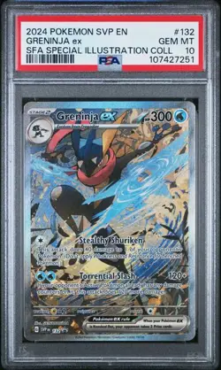 PSA 10 Greninja EX 132 Shrouded Fable Special Illustration Collection Pokemon - Image 1