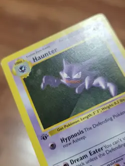 MP Pokemon Card - Haunter 1st Edition Base Set (Shadowless) 29/102 Uncommon - Image 2