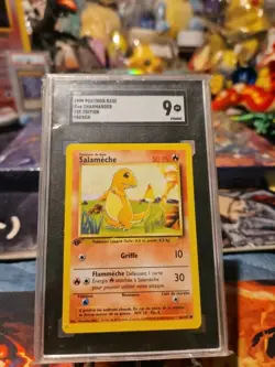 SGC 9 MINT French Charmander Salameche Base 1st Edition 1999 Pokemon 46/102 - Image 1