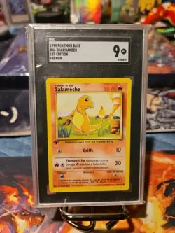 SGC 9 MINT French Charmander Salameche Base 1st Edition 1999 Pokemon 46/102 - Image 2