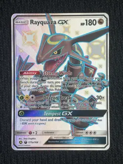 Pokemon TCG Shiny Rayquaza GX Celestial Storm Holo 177a/168 Promo Sun & Moon - Image 1