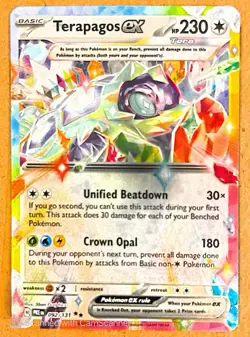 Pokemon TCG Terapagos EX 128/142 Stellar Crown Holo Double Rare NM Condition - Image 1