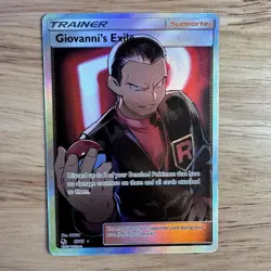 Giovanni's Exile Full Art 67/68 Ultra Rare Hidden Fates Pokemon TCG Near Mint NM - Image 1