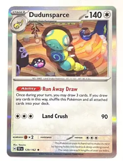 Pokemon - Dudunsparce 129/162 - Holo Rare - Temporal Forces - NM/M - Image 1