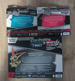 Pokemon TCG S & V Black Bolt and White Flare Illustration Box + Tech Sticker Set - Image 5