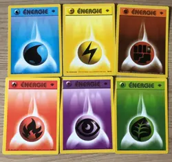 lot 6 Carte Pokemon Energie Set De Base premiere Edition - Image 1