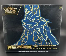Pokemon TCG Mega Evolution Pokemon Center Exclusive ETB Lucario - Image 1