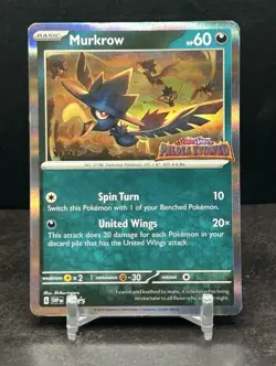 Pokemon Murkrow Paldea Evolved Staff Promo Holo #021 Read - Image 1
