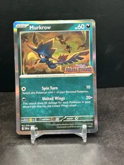 Pokemon Murkrow Paldea Evolved Staff Promo Holo #021 Read - Image 2