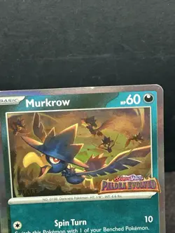 Pokemon Murkrow Paldea Evolved Staff Promo Holo #021 Read - Image 3