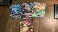 Pokemon Oversized 4 Card Lot Eeveelution vmax set Charizard - Image 1