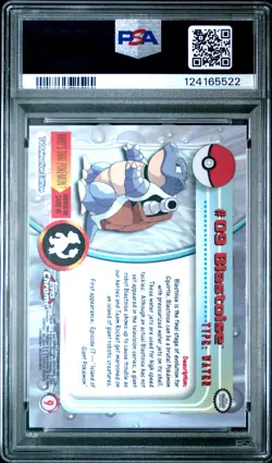2000 TOPPS CHROME POKEMON T.V. #9 BLASTOISE PSA 9 - Image 2