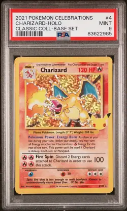 2021 POKEMON CELEBRATIONS CLASSIC COLL #4 CHARIZARD-HOLO PSA 9 - Image 1