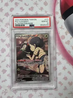 2024 POKEMON TWILIGHT MASQUERADE #171 POLTCHAGEIST ILLUSTRATION RARE PSA 10 - Image 1