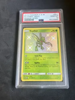 Pokemon Scyther TCG SV1/SV94 Hidden Fates Baby Shiny PSA 10 - Image 1