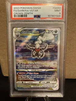 2023 Pokemon SWSH FA/Darkrai VSTAR Crown Zenith #GG50 PSA 9 Mint - Image 1