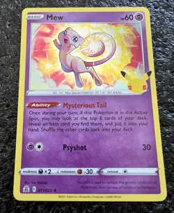 Mew Holofoil 011/025 Holo Rare Celebrations NM Near Mint - Image 1