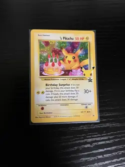___'s Pikachu Birthday 24/53 Celebrations Classic Collection NM Holofoil Pokemon - Image 1