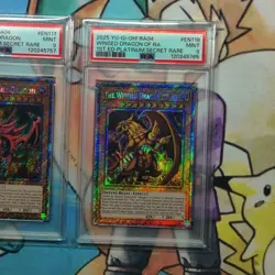 Yu-gi-oh! Stampede Slifer, Obelisk, Ra RA04-EN116-118 Platinum Secret PSA 9 Set - Image 4