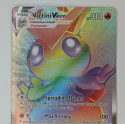 Victini Vmax 165/163 Battle Styles NM Full Art Secret Rainbow Rare Pokemon Card - Image 2