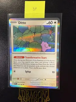 Ditto Holo NM 132/165 Scarlet & Violet 151 Pokemon Card Near Mint - Image 3