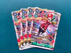 Rosemon BT23-046 Playset Hackers' Slumber Digimon Card Game x4 - Image 1