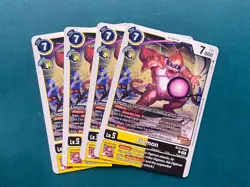Etemon BT23-030 Playset Hackers' Slumber Digimon Card Game x4 - Image 1