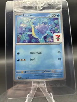 Pokemon Stellar Crown Lapras 031/142 7-Eleven Stamp Promo Card Sealed! - Image 1