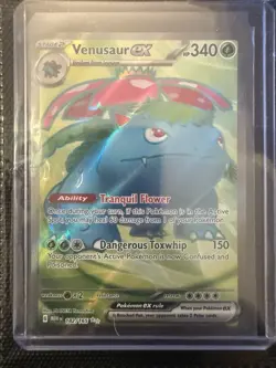 Pokemon TCG Venusaur EX Holo Ultra Rare Card 182/165 Scarlet & Violet 151 Series - Image 1