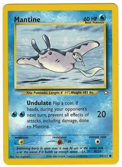 Mantine 64/111 Pokemon Card Neo Genesis Common Near Mint MV - Image 1