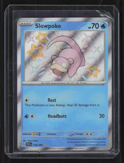 Pokemon Paldean Fates 116/091 Slowpoke Holo Card CHD - Image 1