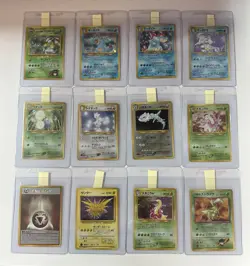 Japanese Pokemon card lot of 12 Holo pocket monsters Pokemon 1996 Grade Ready - Image 1