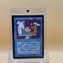 Magic The Gathering MTG Beta Stasis 1993 Fay Jones Rare Vintage Black Border - Image 2