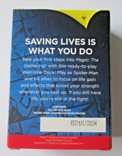 NYCC 2025 MAGIC THE GATHERING SPIDER-MAN sealed WELCOME DECK White Peter Parker - Image 2