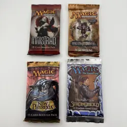 Rare MTG 4-Booster Pack Lot - New Phyrexia, Time Spiral, Innistrad, Stronghold! - Image 1