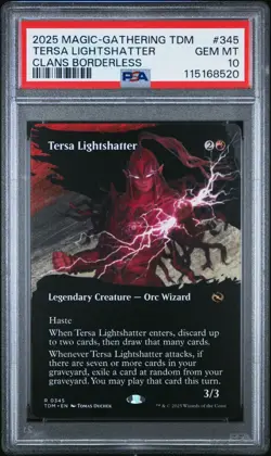 2025 MAGIC - GATHERING TDM #345 TERSA LIGHTSHATTER CLANS BORDERLESS PSA 10 GEM - Image 1