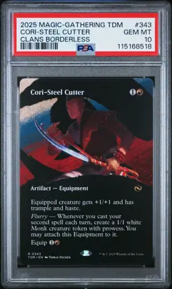 2025 MAGIC - GATHERING TDM #343 CORI - STEEL CUTTER CLANS BORDERLESS PSA 10 GEM - Image 1