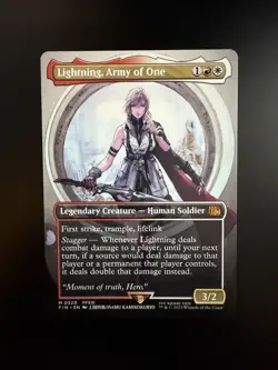 MTG Final Fantasy English Lightning, Army of One Borderless 0320 Non-Foil - Image 1