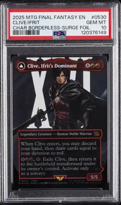 2025 MTG FINAL FANTASY CLIVE, IFRIT'S DOMINANT/IFRIT, WARDEN OF INFERNO PSA 10 - Image 1