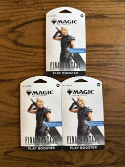 3x Magic the Gathering Final Fantasy Play Booster Pack Sleeved Lot Of 3 New - Image 1