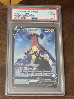 Pokemon TCG - 2022 Full Art Garchomp V #TG23 - Astral Radiance - PSA 9 Mint - Image 1